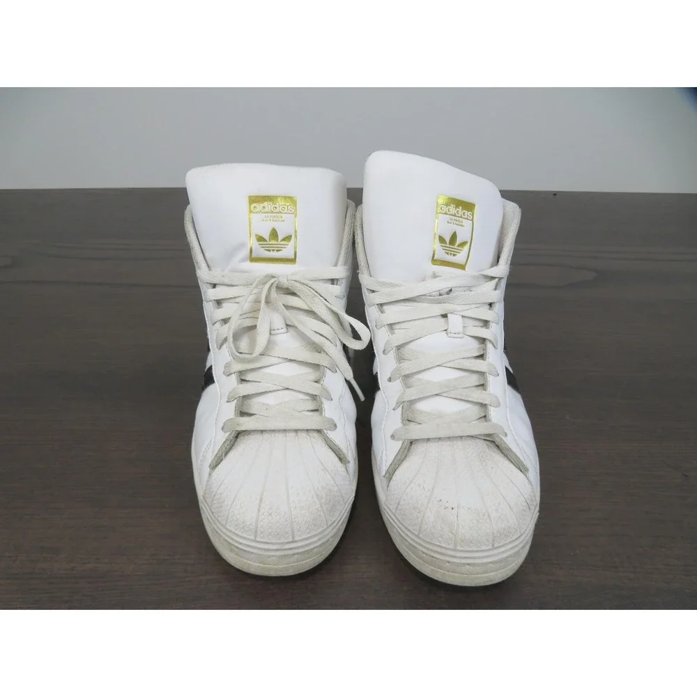 Adidas Pro Model Shoes Mens 11.5 White Black Basketball Sneakers FV5722 Retro